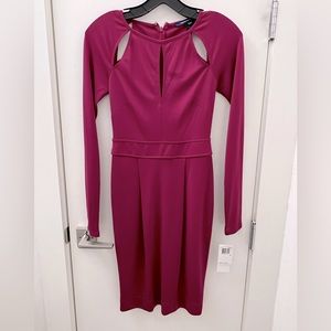 French Connection Purple Dress with elegant neckline cutouts…new with tags.